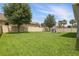 Spacious, well-maintained backyard with green grass, bordered by a privacy fence and mature trees at 12243 Sawgrass Reserve Blvd, Orlando, FL 32824