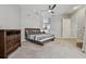 Spacious main bedroom with neutral tones, plush carpet, and ample space for bedroom furniture at 5446 Highlands Vista Cir, Lakeland, FL 33812