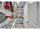 Walk in closet with organizing shelves and lots of storage space at 5811 Lake Breeze Ave, Lakeland, FL 33809