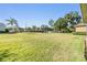 Expansive backyard featuring lush green grass and mature trees, offering a private outdoor space at 1035 Stoney Creek Dr, Lakeland, FL 33811