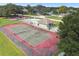 Fenced community tennis court near a pool and playground for recreation and relaxation at 133 Grovepark Dr, Davenport, FL 33837