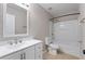 Full bathroom featuring a shower-tub combination and a coordinated vanity and mirror at 634 Canna Dr, Davenport, FL 33897