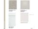 Selection of interior samples featuring carpet, tile, cabinets, and quartz at 2038 Babbling Brook Blvd, Auburndale, FL 33823
