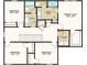 Second floor floorplan showing primary suite, primary bath, 3 bedrooms and laundry room at 2084 Babbling Brook Blvd, Auburndale, FL 33823