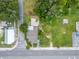 Overhead view of home and the area around it with a commercial business and street at 800 N Church Ave, Mulberry, FL 33860