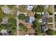 Overhead view of the home highlighting the private backyard, pool, and proximity to nearby houses at 1352 Charlotte St, Altamonte Springs, FL 32701