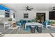 Cozy patio area with ample seating, ceiling fans, and stylish decor perfect for outdoor entertaining at 1352 Charlotte St, Altamonte Springs, FL 32701