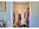 Walk-in closet with built-in shelving and hanging space, perfect for organization at 53 Paine Dr, Winter Haven, FL 33884