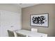 Modern home office with white desk and artistic wall decor at 1880 Bright Sky Dr, Kissimmee, FL 34744
