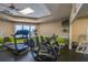 Fitness center features multiple exercise machines and a TV at 6229 Raven Run, Lakeland, FL 33809
