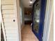 View of the foyer showcasing a decorative blue glass front door at 3210 Se 54Th Cir, Ocala, FL 34480