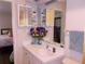 Bathroom with white vanity and a mirrored cabinet at 5225 Imperial Lakes Blvd # 52, Mulberry, FL 33860