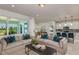 Bright and airy living room featuring a large window and open floor plan connected to the kitchen at 8199 Sw 52Nd Lane Rd, Ocala, FL 34481