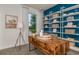 Bright home office boasts a wooden desk, stylish shelving, and plenty of natural light for productive work at 8199 Sw 52Nd Lane Rd, Ocala, FL 34481