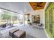 Relaxing screened-in patio with comfortable seating and an outdoor kitchen area at 24025 Ranch Rd, Astatula, FL 34705