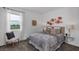 Cozy bedroom featuring a comfortable bed, soft lighting, and stylish decorative wall art at 606 Terrapin Dr, Debary, FL 32713