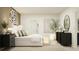 Bright, modern bedroom with large windows, stylish decor, and a minimalist design creates a relaxing atmosphere at 1918 Sarah Ln, Winter Haven, FL 33884