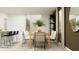 Stylish dining room with a wood table, upholstered chairs, and modern decor at 1918 Sarah Ln, Winter Haven, FL 33884