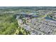 An aerial view of a well-planned community with a mix of townhomes and single-Gathering homes, complemented by scenic ponds at 7752 Moser Ave, Windermere, FL 34786