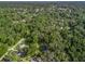 An aerial view shows the treed, lush neighborhood surroundings of this property, surrounded by greenery at 5434 Se 39Th Ave, Ocala, FL 34480