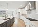 Bright kitchen features white cabinets, stainless steel appliances, island with sink, and durable countertops at 6087 Sacred Oak Ave, Mount Dora, FL 32757