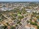 An aerial shot highlighting the property's placement within the neighborhood, marked by a green arrow at 701 N Vermont Ave, Lakeland, FL 33801