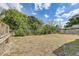 Large backyard with mature trees and partial fencing, offering privacy at 701 N Vermont Ave, Lakeland, FL 33801