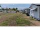 Backyard showing lawn, trees, neighboring homes, and white siding at 3043 Sego Ln, Lakeland, FL 33801