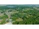 Wide aerial shot showcasing lush greenery, horse pastures, and neighboring homes in a rural setting at 7795 Sw 72Nd Ct, Ocala, FL 34476