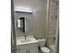 Bathroom featuring new vanity, toilet and shower with tile surround, and updated fixtures at 12020 Villanova Dr # 107, Orlando, FL 32837