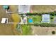 Stunning aerial view of waterfront property with private dock, pool, and lush greenery at 1395 S Lake Reedy Blvd, Frostproof, FL 33843