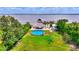 Backyard featuring an above ground pool and water views at 1395 S Lake Reedy Blvd, Frostproof, FL 33843