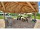Tiki hut with a bar, seating and paver patio provides a space for outdoor entertainment at 1395 S Lake Reedy Blvd, Frostproof, FL 33843