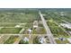 An aerial view showing the property's location and proximity to surrounding natural landscape at 2021 Valencia Dr, Indian Lake Estates, FL 33855