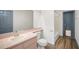 Bathroom featuring a sink, toilet, and shower/tub combination at 3055 Steeplechase Dr, Lakeland, FL 33811