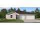Charming single-story home showcasing a clean design, attached two-car garage, and well-manicured lawn at 2109 Forage Dr, Kissimmee, FL 34746