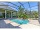 Stunning backyard pool with a screened enclosure and views of the beautiful surrounding landscape at 2660 Wyndsor Oaks Way, Winter Haven, FL 33884