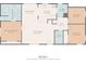Layout featuring the primary bedroom, kitchen, living room, and additional bedrooms and baths at 6702 Brookridge Trl, Lakeland, FL 33810