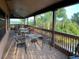 Spacious outdoor patio featuring stylish tables and chairs, perfect for enjoying scenic views and relaxation at 1415 Colonial Ct, Winter Haven, FL 33884