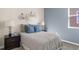 Cozy bedroom with stylish bedside lamps and blue accents, creating a peaceful retreat at 614 Terrapin Dr, Debary, FL 32713