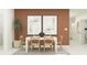 Dining room with modern decor, a wooden table, stylish wall art, and elegant accents at 990 Hour Glass Rd, Lakeland, FL 33801