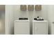 Clean laundry room with modern appliances and neat shelving at 990 Hour Glass Rd, Lakeland, FL 33801