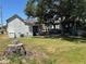 The backyard is spacious and features healthy green grass, mature trees and a home in the background at 400 Sw 1St Ave, Mulberry, FL 33860