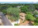 Property aerial view of house surrounded by a lush canopy of mature trees at 713 W 3Rd St, Lakeland, FL 33805
