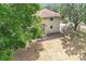 Aerial view of the backyard with mature landscaping, creating a private retreat at 713 W 3Rd St, Lakeland, FL 33805