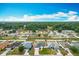A high aerial view shows the neighborhood, highlighting the neatly arranged homes and green spaces at 1639 Saddlehorn Dr, Lakeland, FL 33810