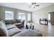 Inviting living room with a comfortable sectional sofa and an outdoor view at 1639 Saddlehorn Dr, Lakeland, FL 33810