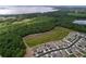 Beautiful aerial view of new home community with lake and wooded surroundings at 3205 Royal Tern Dr, Winter Haven, FL 33881