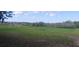 Expansive backyard view features green lawn and a serene pond in the distance, perfect for relaxation at 9873 County Road 114B, Wildwood, FL 34785