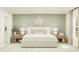 Bedroom with a neutral palette, featuring ambient lighting, a bed flanked by matching tables, and tasteful decor at 1543 Jessica Blvd, Winter Haven, FL 33884
